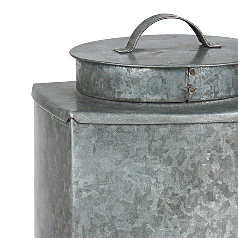 square metal containers with lid